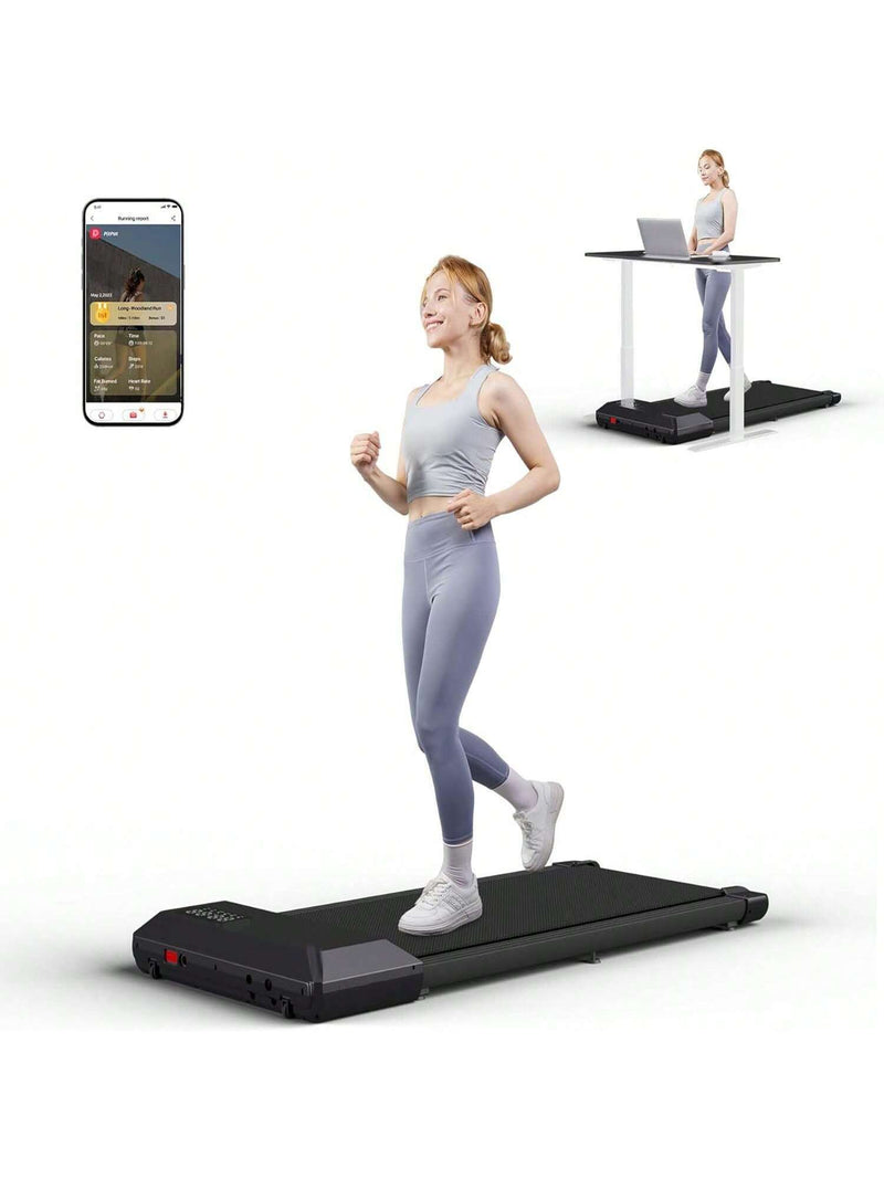 Smart Walking Pad Treadmill - Ultra-Quiet Under Desk Treadmill for Home Office, Portable Design, 265 Lbs Capacity - Blend Bazaar