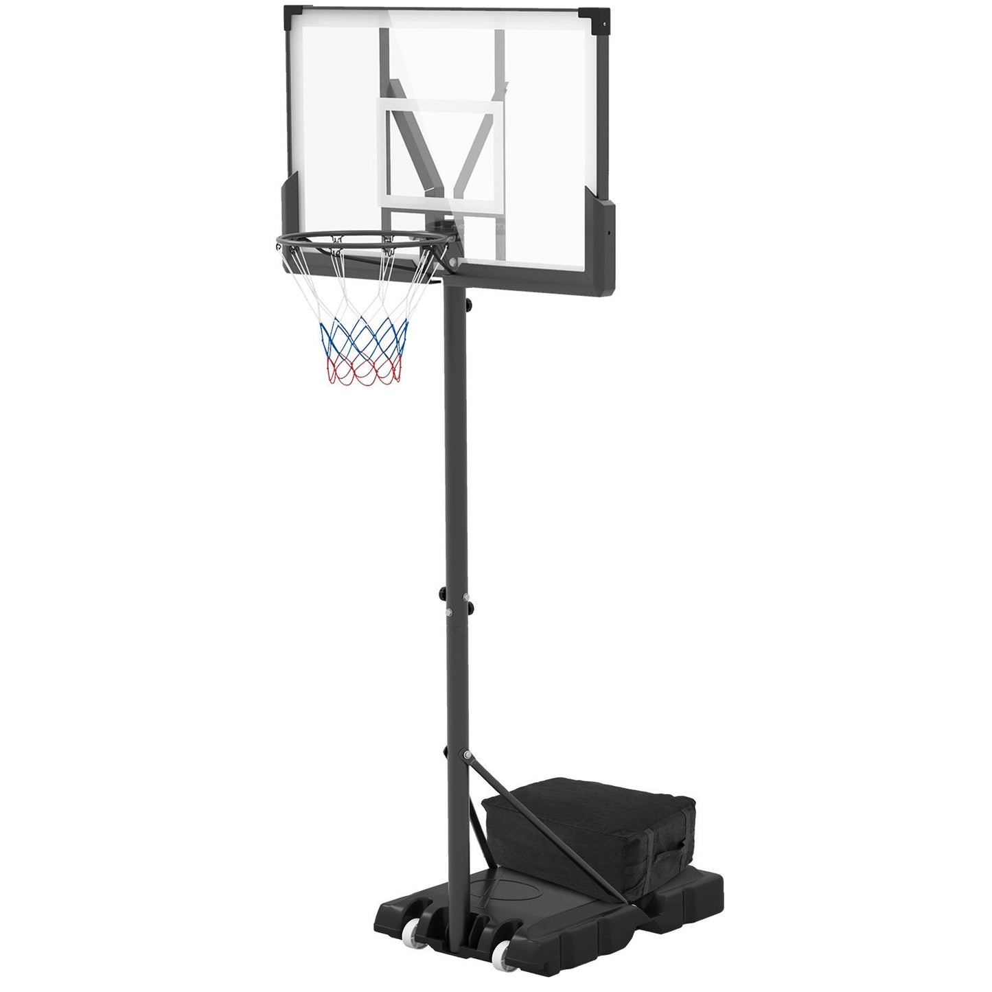 225CM-305CM Adjustable Basketball Hoop with 110CM Shatterproof Backboard