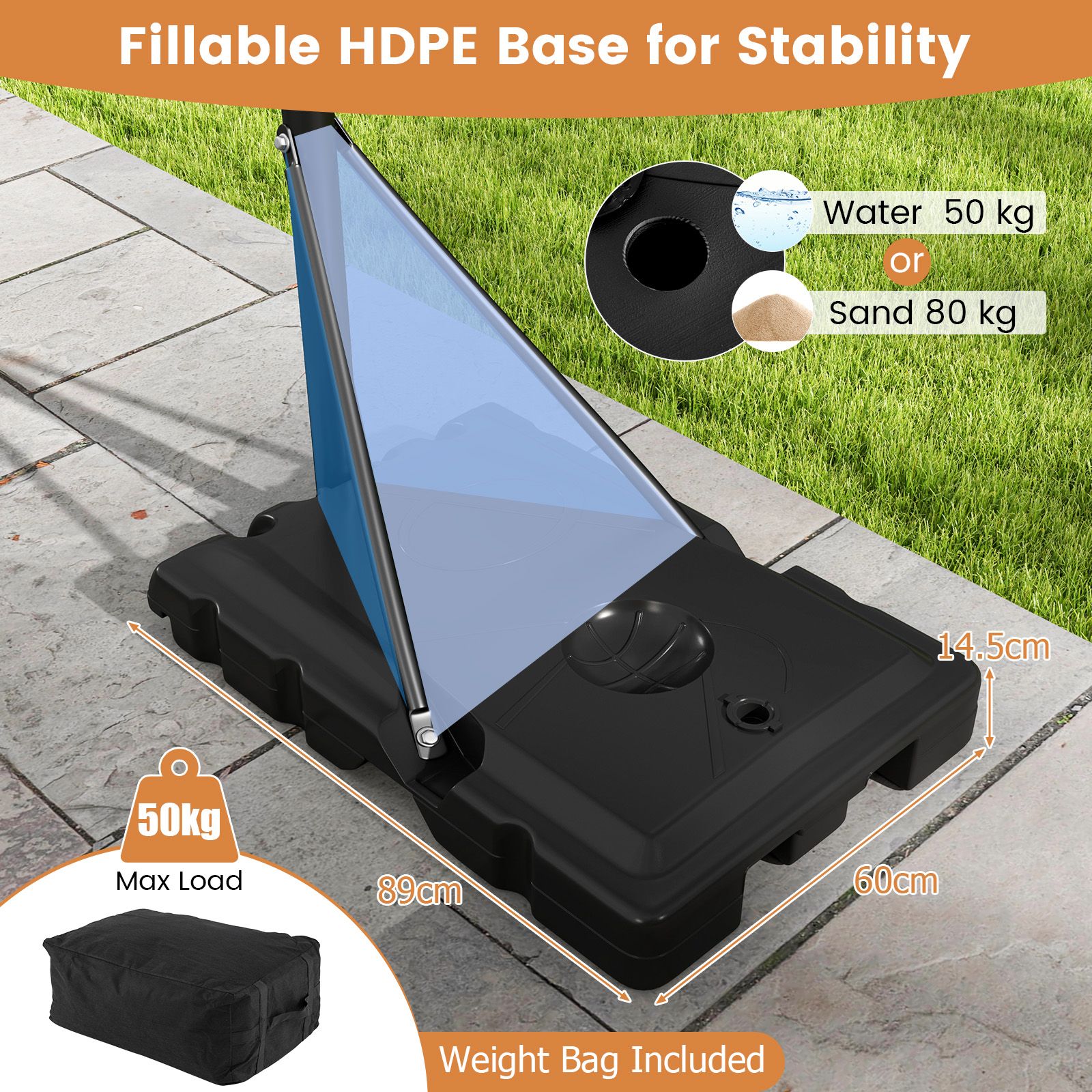 225CM-305CM Adjustable Basketball Hoop with 110CM Shatterproof Backboard