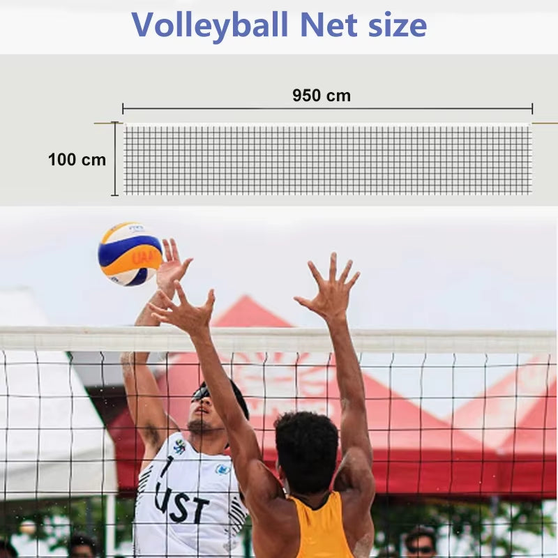 950Cm Professional Volleyball Net Beach Match Competition Sport Training Standard Easy Setup Outdoor Tennis Mesh Net Exercise
