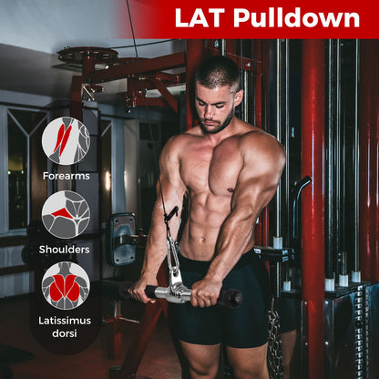 Cable Machine Attachment Set LAT Pulldown Attachments