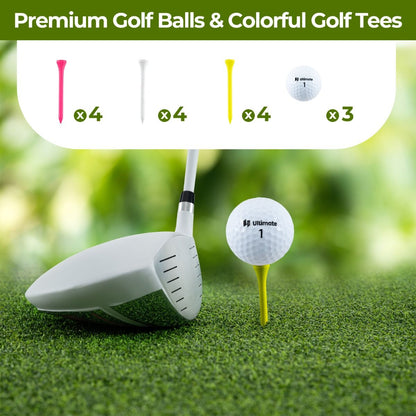 Complete Golf Accessories Set with Golf Balls Golf Tees Golf Towel Golf Belt and Golf Hat