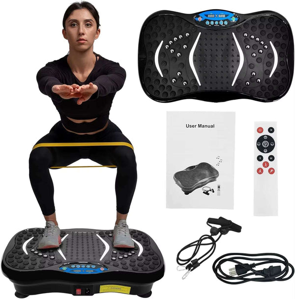 Vibration Plate Exercise Machine with Remote Control, Whole Body Workout Vibration Platform , Lymphatic Drainage Machine for Wei