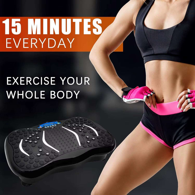 Vibration Plate Exercise Machine with Remote Control, Whole Body Workout Vibration Platform , Lymphatic Drainage Machine for Wei