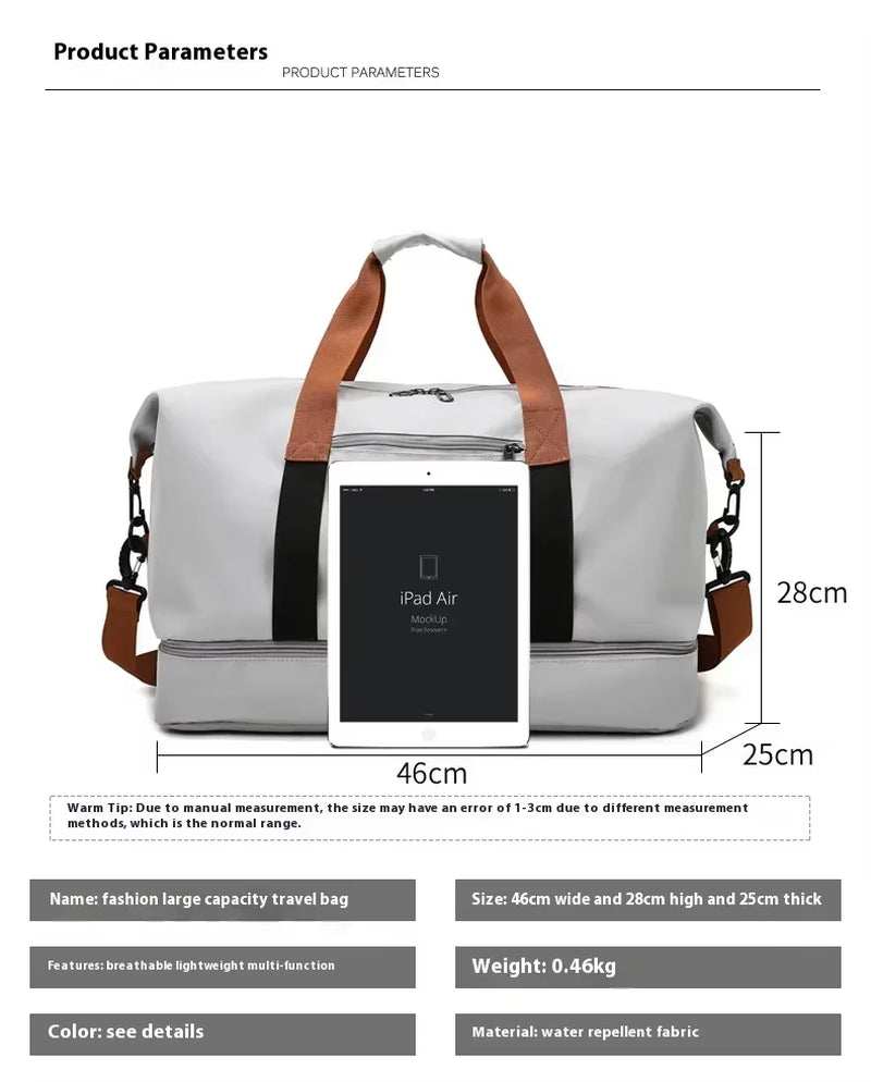 Large Capacity Travel Gym Bag Short-Distance Luggage Portable Fitness Bags Shoulder Crossbody Handbags Men'S Sports Waterproof B - Blend Bazaar