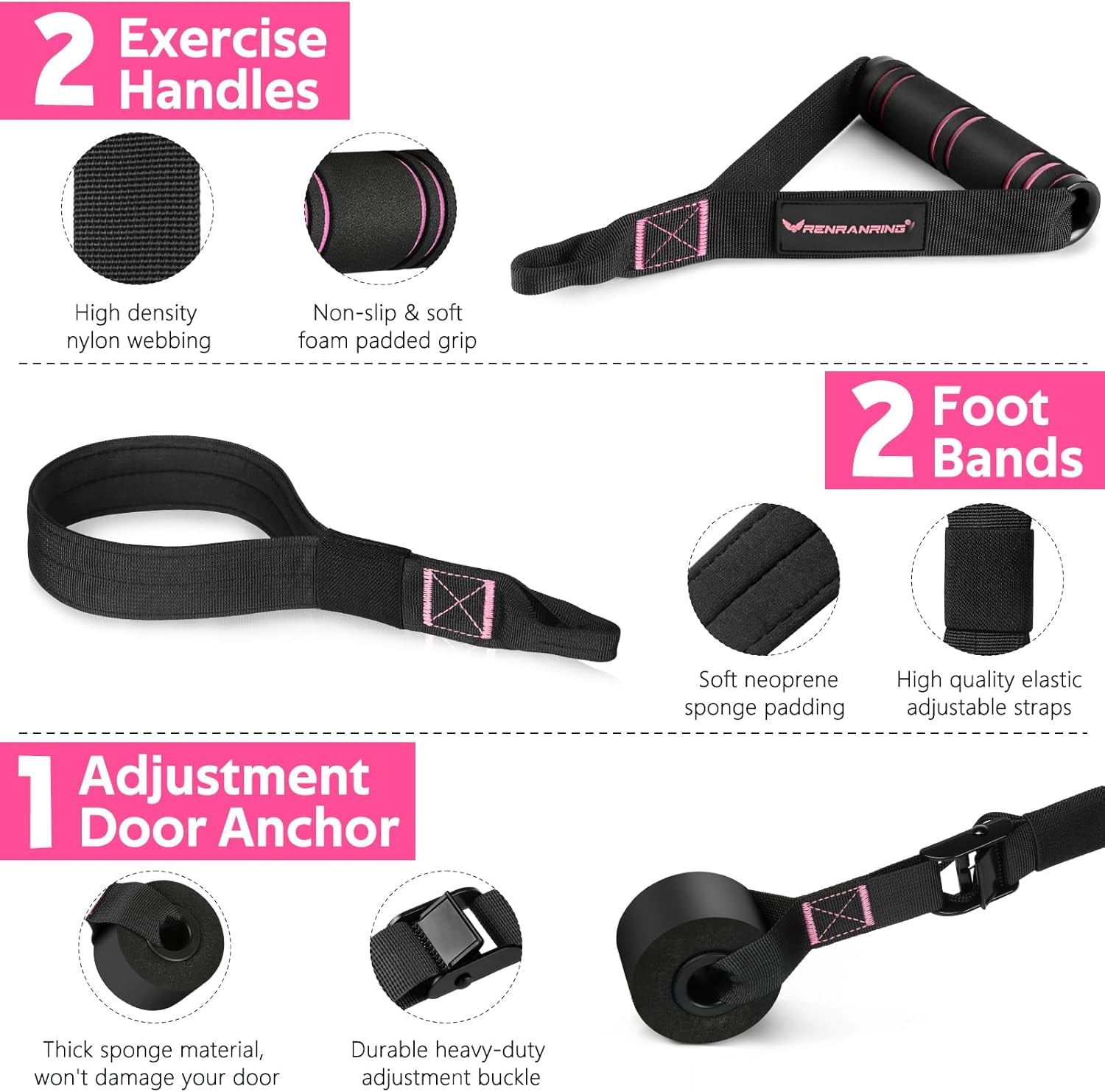 Pilates Bar Kit with Resistance Bands, Multifunctional Pilates Bar for Women & Men with Heavy-Duty Metal Adjustment Buckle, Pilates Home Equipment for Full Bodyworkouts