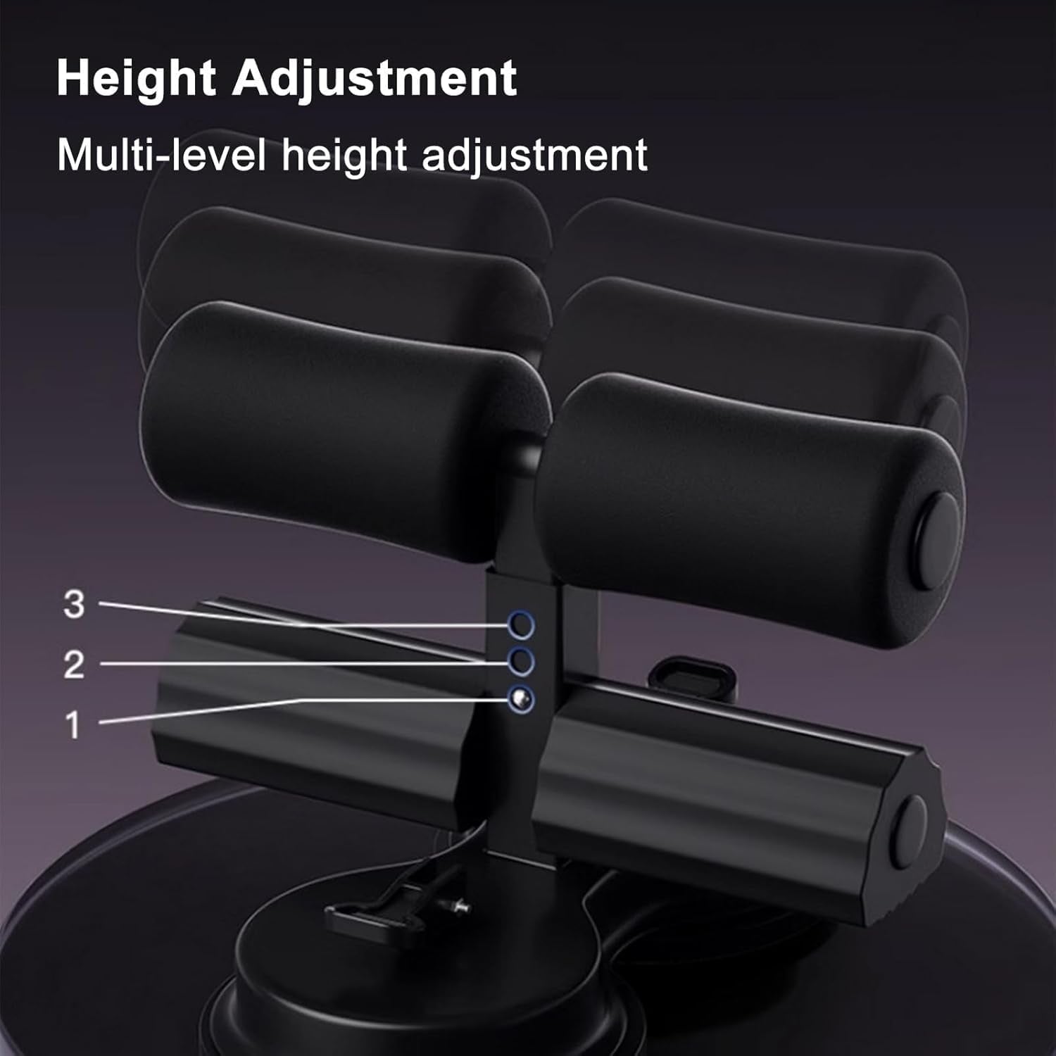 Ab Training Auxiliary Device, Adjustable Sit up Exercise Equipment for Home, Abdominal Muscles Full Body Training for Girl and Men, with Suction Cup and Resistance Band