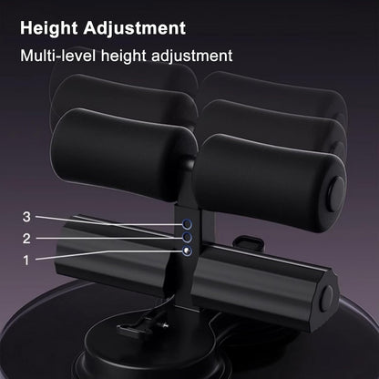 Ab Training Auxiliary Device, Adjustable Sit up Exercise Equipment for Home, Abdominal Muscles Full Body Training for Girl and Men, with Suction Cup and Resistance Band