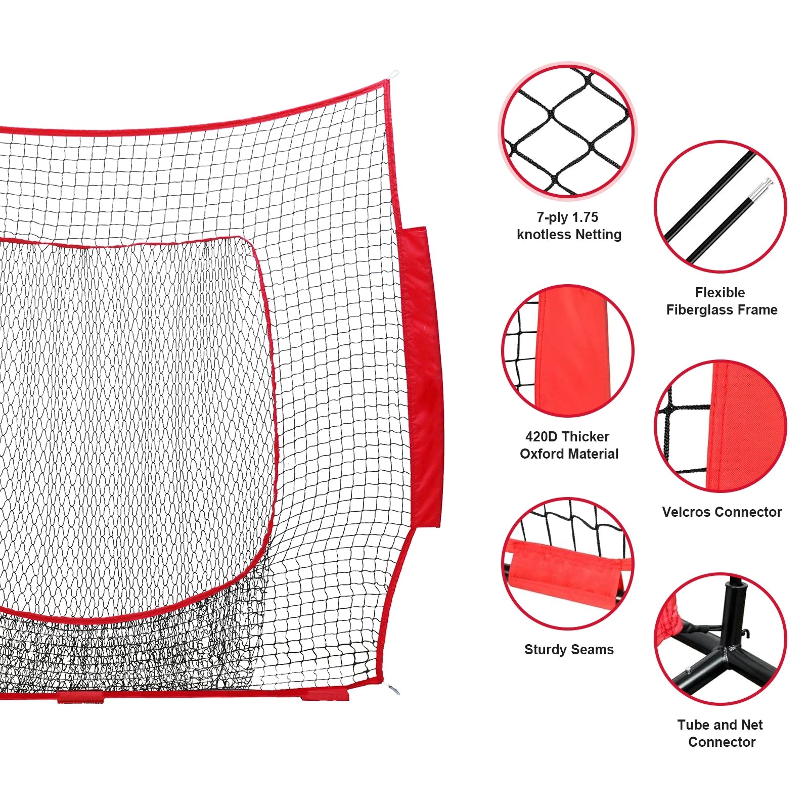 7X7 Portable High Quality Custom Softball Practice Net Baseball Hitting Net