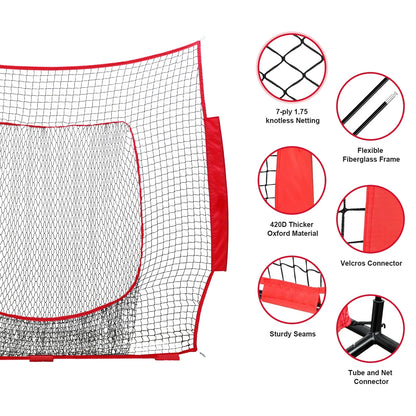 7X7 Portable High Quality Custom Softball Practice Net Baseball Hitting Net