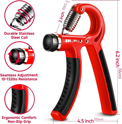 Grip Strengthener Forearm Strengthener Hand Grips Strengthener Kit - 5 Pack Adjustable Resistance