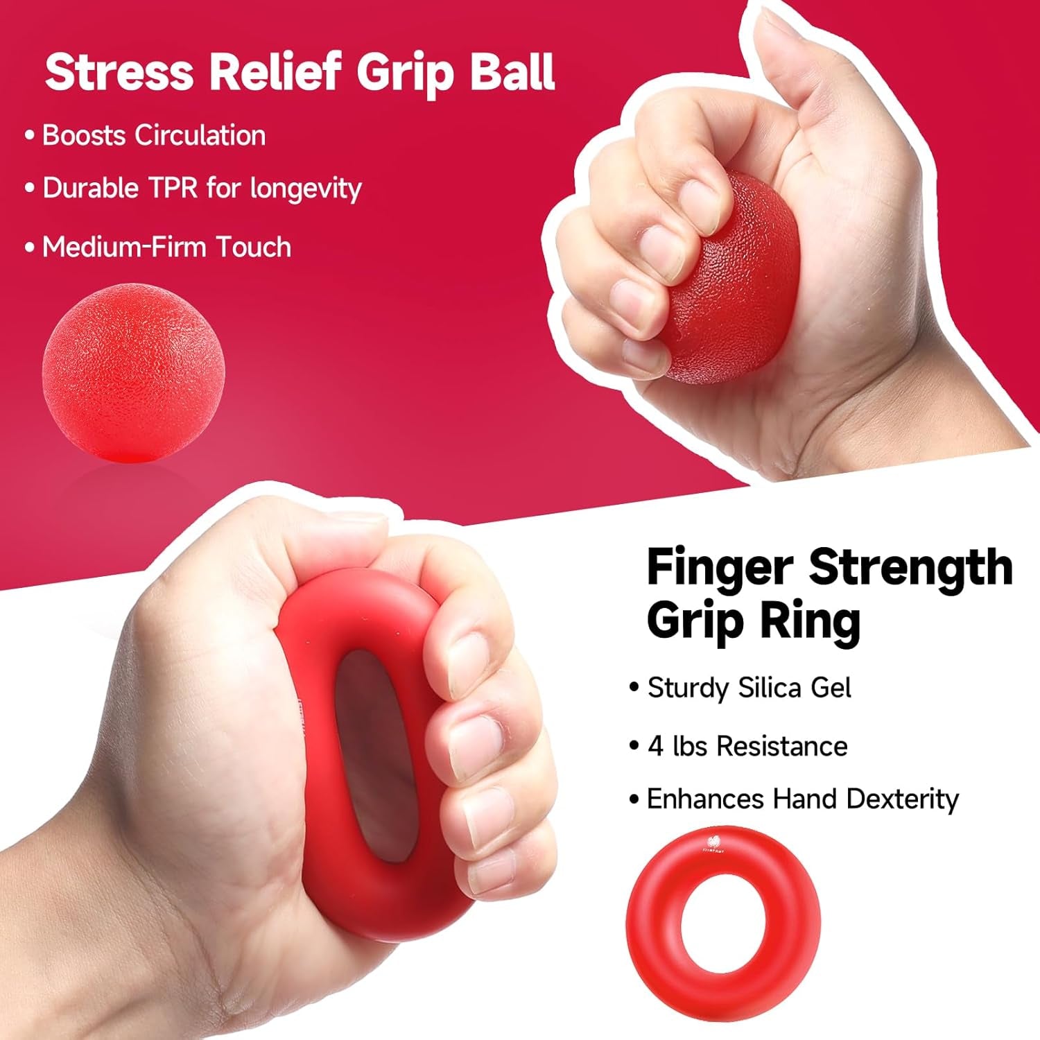 Grip Strengthener Forearm Strengthener Hand Grips Strengthener Kit - 5 Pack Adjustable Resistance