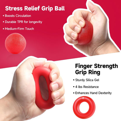 Grip Strengthener Forearm Strengthener Hand Grips Strengthener Kit - 5 Pack Adjustable Resistance